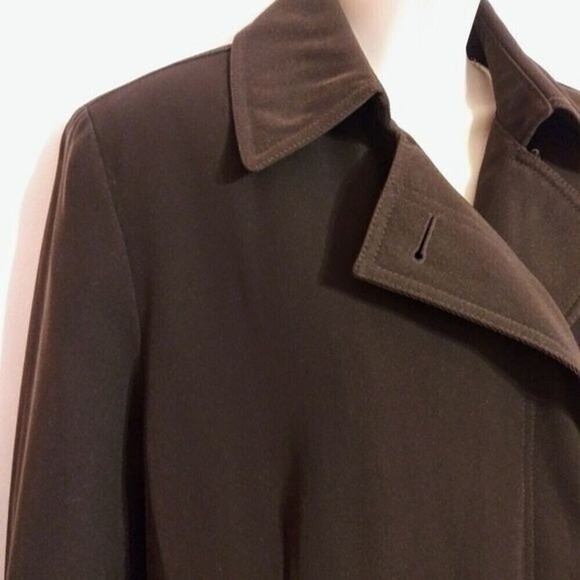 Gallery Brown Midi Coat Removable Liner Medium - Picture 2 of 12